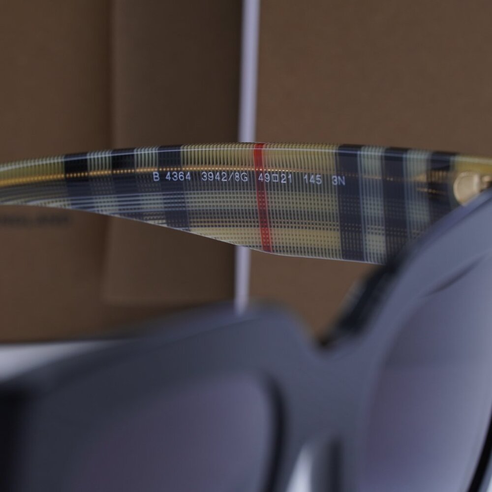 Burberry BE4364 39428G Square Sunglasses - Black / Grey - Picture 11 of 11